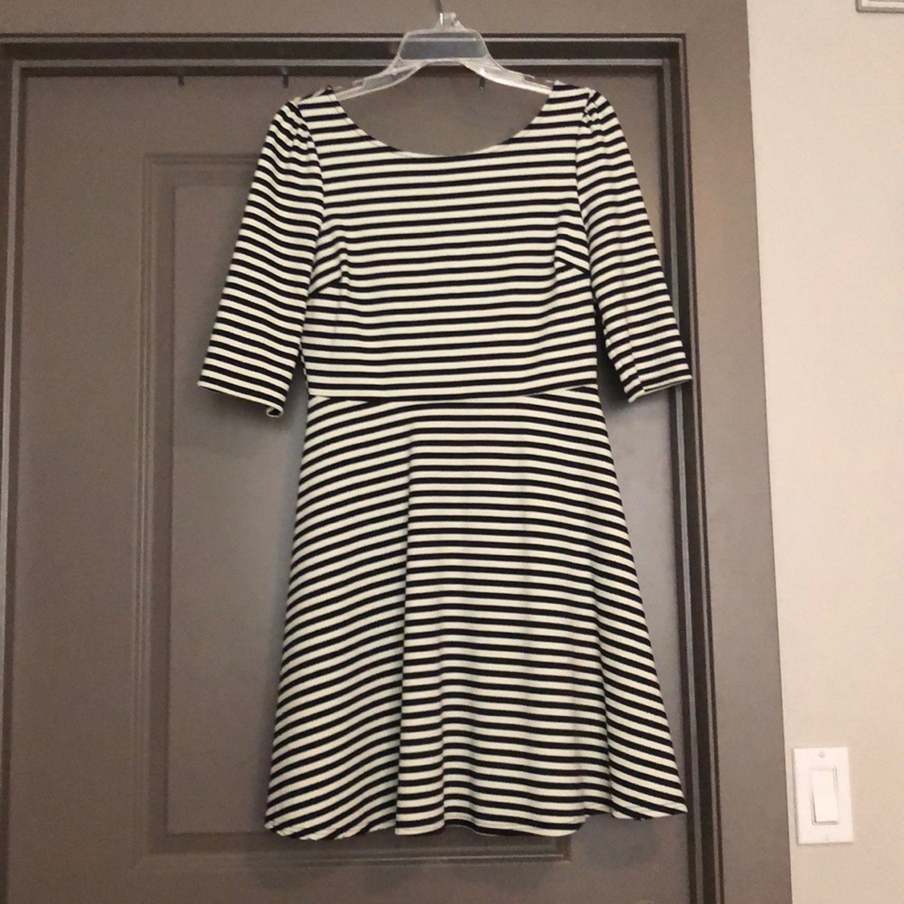 Kathy Striped Fit & Flare Dress